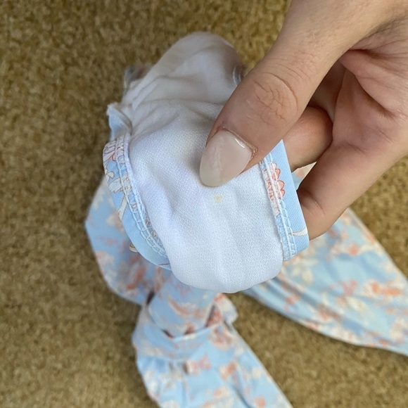 We Wore What- “Brooklyn” Pastel Floral Halter One Piece Swimsuit - Picture 7 of 8